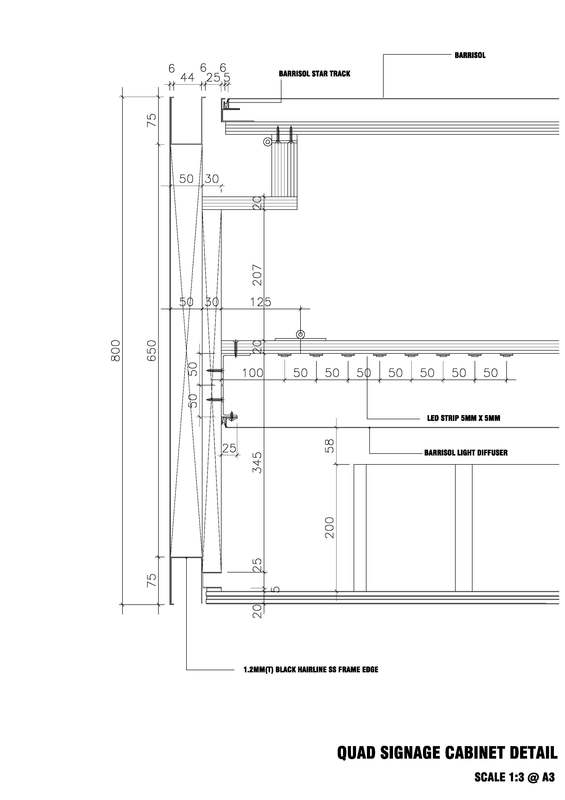 QUAD Signange Cabinet Detail