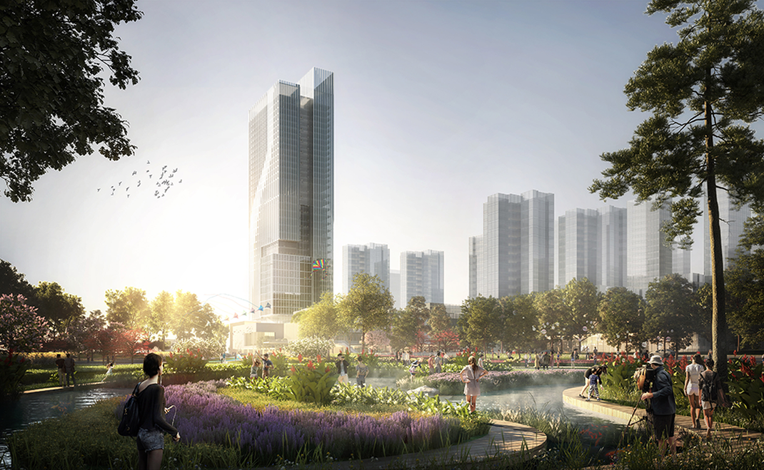 未來城市的綠色生活軸 – 宜賓高鐵城中軸公園